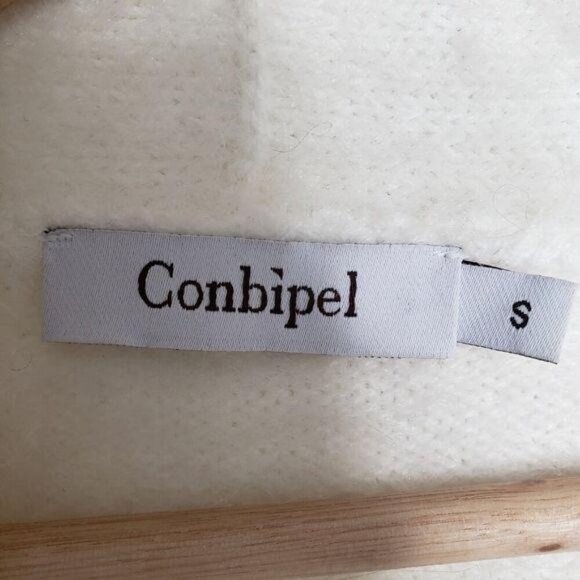 Conbipel Sweater‎ Cardigan Black & White Women's Size Small - Picture 4 of 7